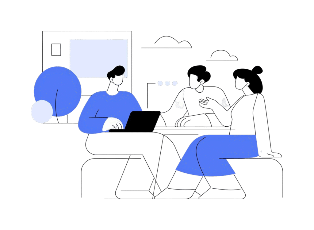 outdoor office isolated cartoon vector illustrations